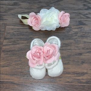 Baby Girl Headband and Booties